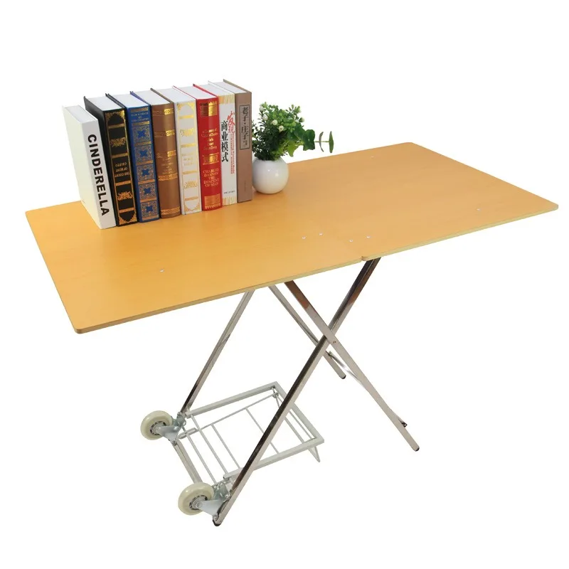 Running rivers and lakes to set up a stall, multi-functional stall folding table with wheels