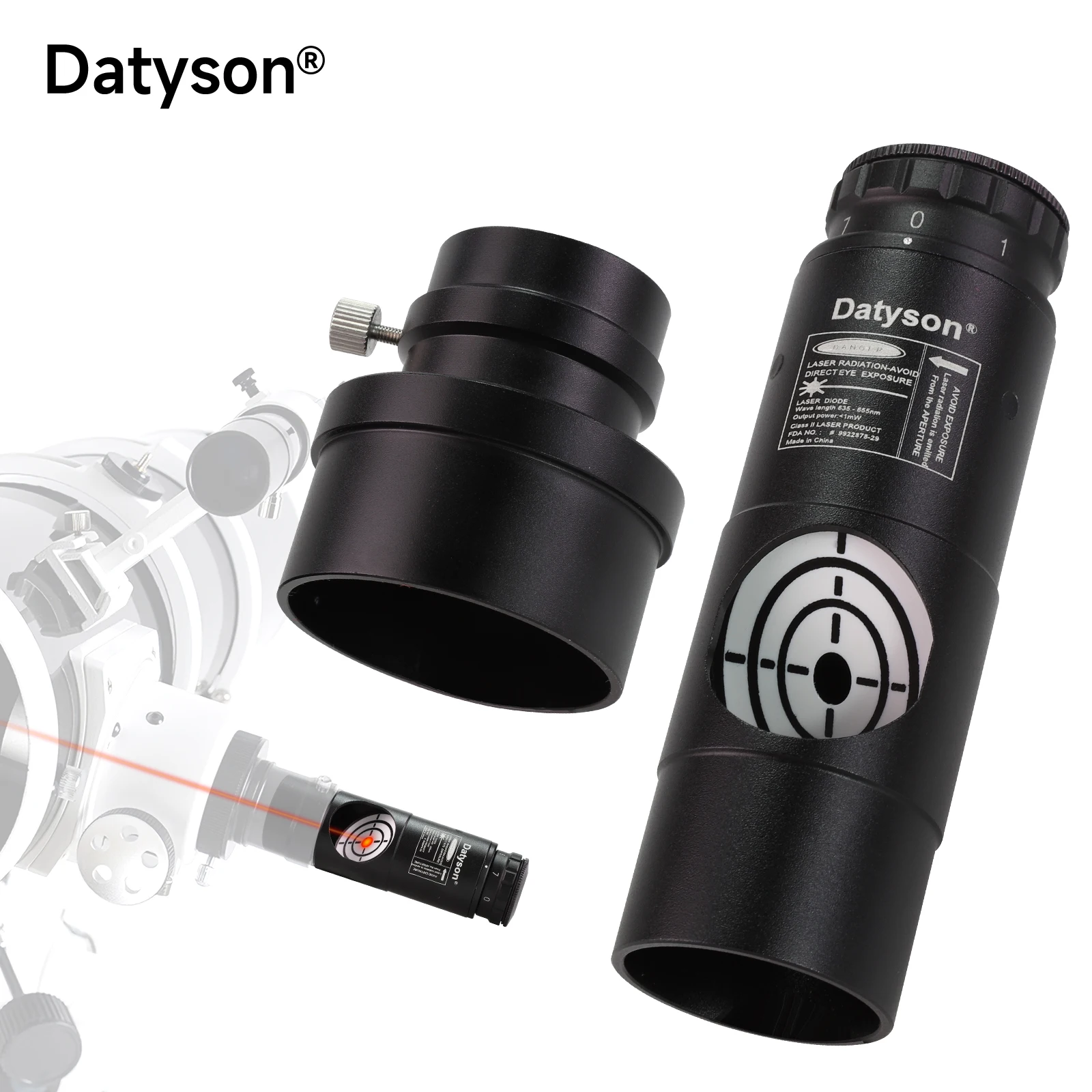 

Datyson 1.25inch Red Laser Collimator Metal 7 Brightness Levels With 2inch Adapter For Newtonian SCT Reflector Telescope