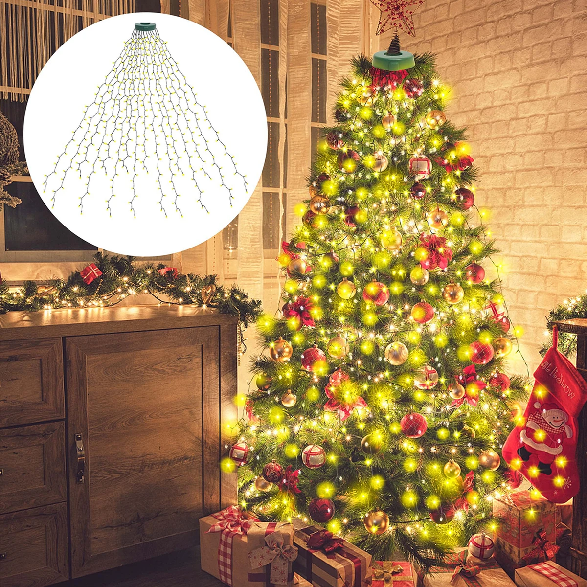 

1.5M200LED Lamp Warm Lights Indoor Outdoor Waterproof Garland Festoon Fairy Wedding Chrismas Decorations For New Year Xmas Tree