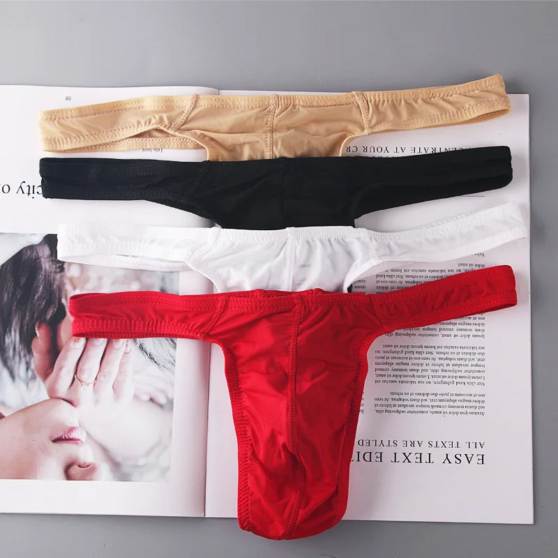 

Men's ultra-thin t-pants men's youth low waist U-shaped convex t-pants breathable transparent sexy underwear t-pants