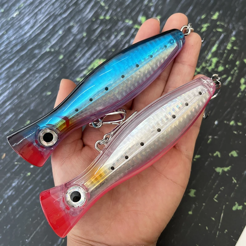 120mm 40g Topwater Whopper Popper Fishing Lures Cup Mouth Surface Saltwater Bass Trout Artificial Bait Pesca Wobbler Supplies