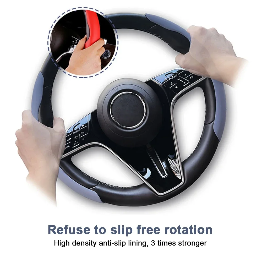 2023 Upgrade Non-Slip Car Steering Wheel Cover Liquid Touch Feeling for Tesla Model 3 Y Steering Wheel Booster Nubuck Waterproof