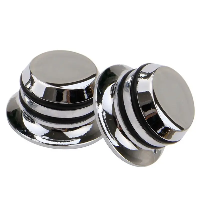 3Pcs Guitar Metal Top Hat Tone Tuning Knobs For Fender Gibson Electric Guitar Jazz Bass Lp St Chrome