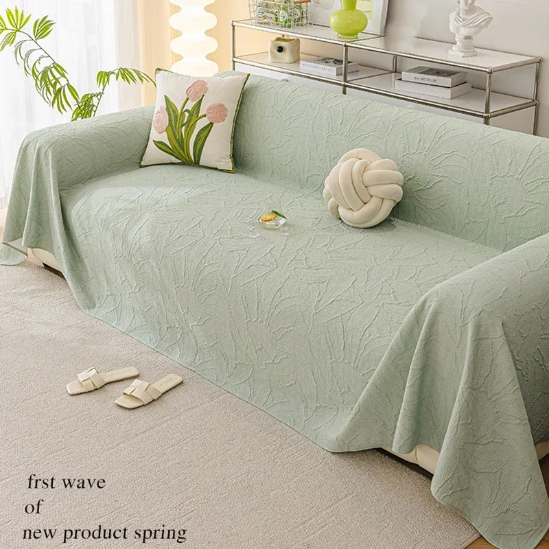 Cool Feeling Summer Couch Cover One-piece Anti-scratch Furniture Protector Cool Breathable Sofa Towel Recliner Armchair Covers