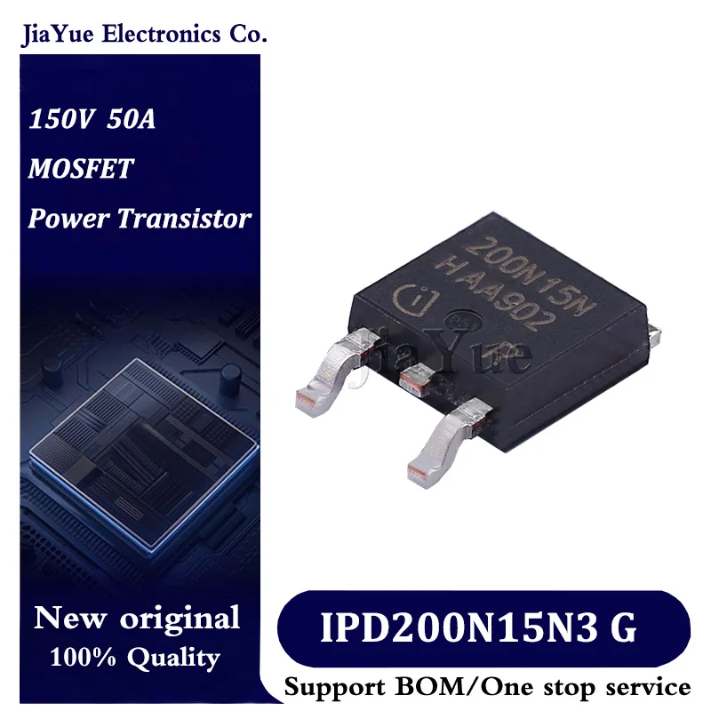 

5pcs/lot 100% New Original Chips IPD200N15N3 G TO-252-3 150V 50A MOSFET Field effect tube Power Transistor 200N15N IPD200N15N3G