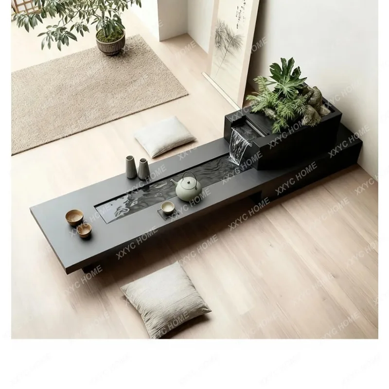 XX  Stainless steel water table filter circulation system water view tea table tea house guest landscape table