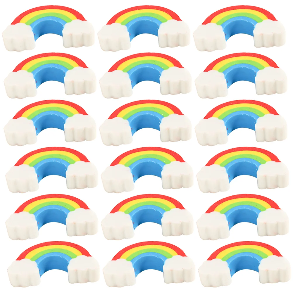 100 Pcs Rainbow Bridge Eraser Shaped Drawing Erasers Cute for Kids Portable Mini Office Bulk