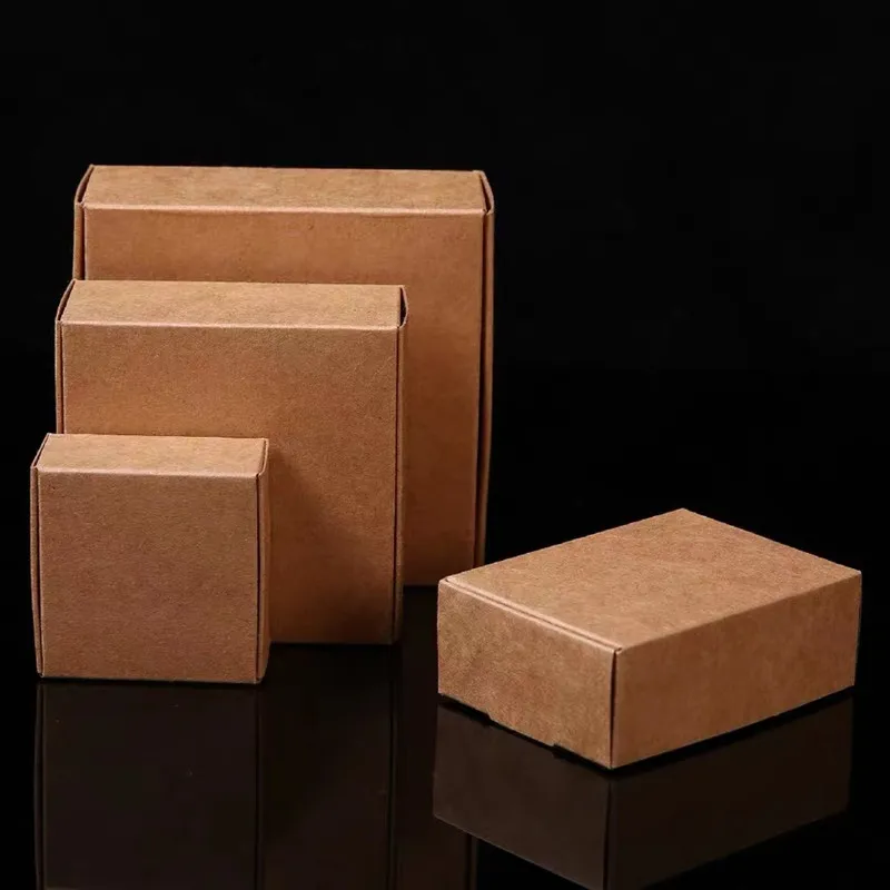 50pcs/lot Brown Kraft Paper Aircraft Gift Boxes Blank Handmade Soap Packing Box,Paper Candy Wedding Party Gift Packaging Boxes