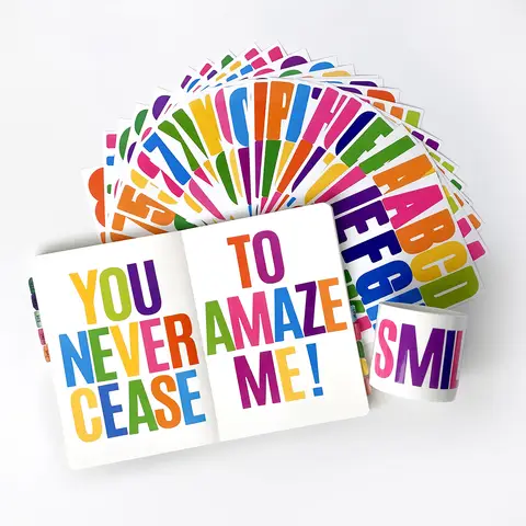 318pcs Large Letter Stickers 2 Inch Alphabet Stickers Vinyl Self Adhesive Letter Stickers for Mailbox DIY Crafts Art Making