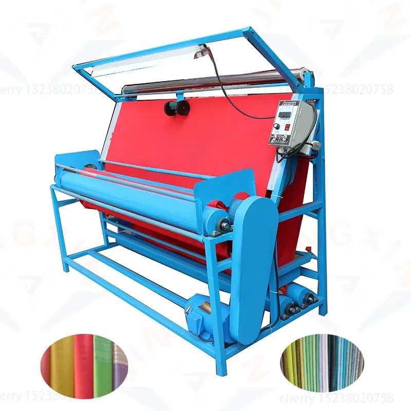 High Quality Fabric Inspection Rewinder Fabric Roll Measuring Machine