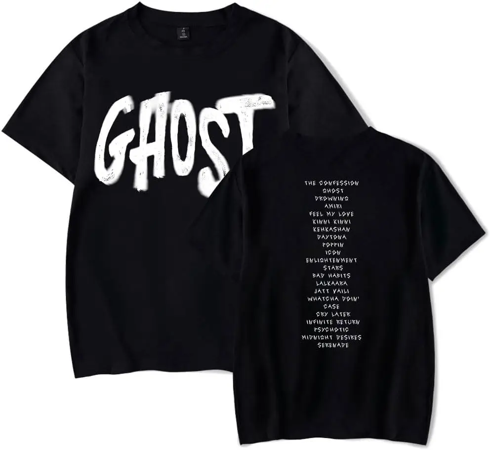 

Diljit Dosanjh Merch Ghost Merch T Shirt Short Sleev Classic Print Top Tee Unisex