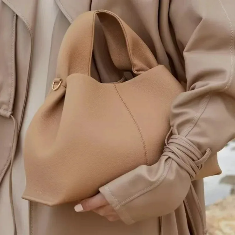 

Handbag, cloud bag, crossbody bag, handbag, leather, light luxury, French style, niche round ball design