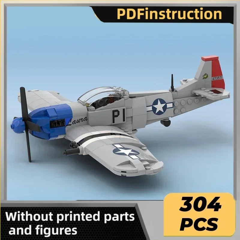 

Технические Moc Bricks, военная модель P-51D, истребитель-бомбардировщик, модульные строительные блоки, подарки, игрушки для детей, наборы «сделай сам», сборка