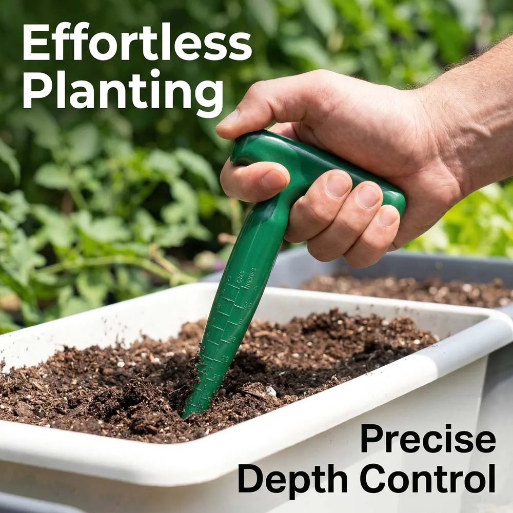 Horticultural Seedling Planter Hole Puncher Seeder Plant Transplanting And Drilling Tool for Gardening And Agriculture
