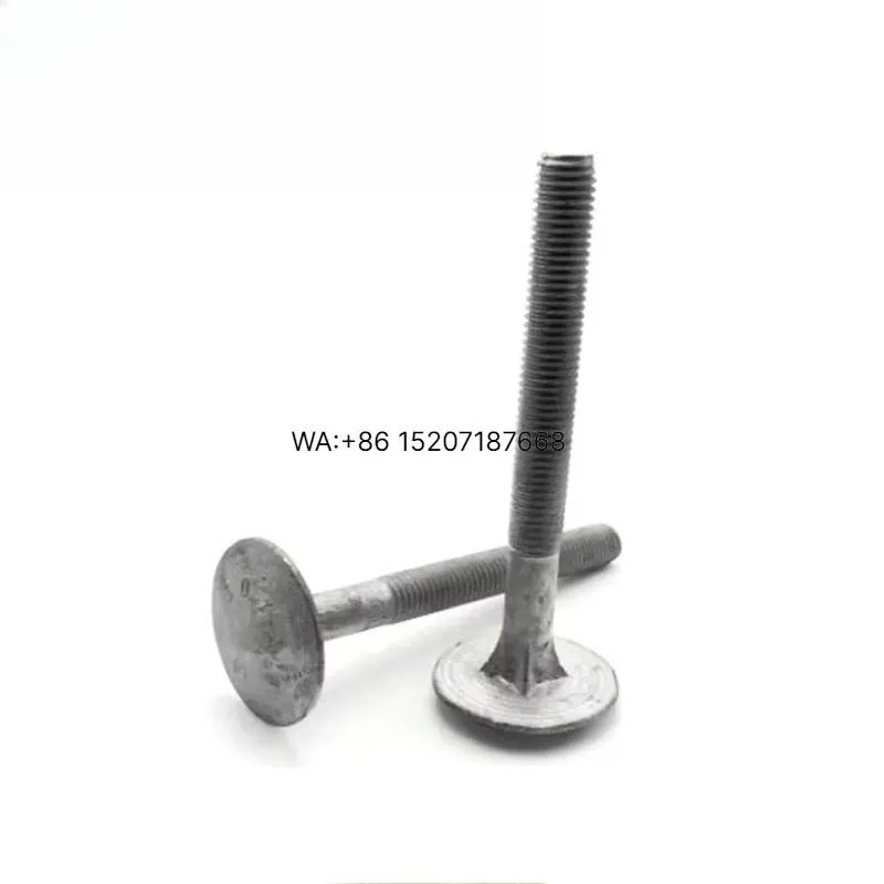 Wmwmnu Hot Dipped Galvanized Carbon Steel A307 Timber Bolt Dome Head 4 Fins Neck