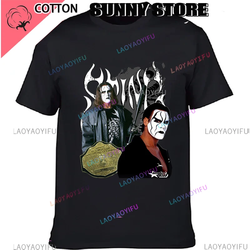 Sting Wrestling Women Men T-Shirt Black  Sting Top Fashion Tee Popular Customized Shirts