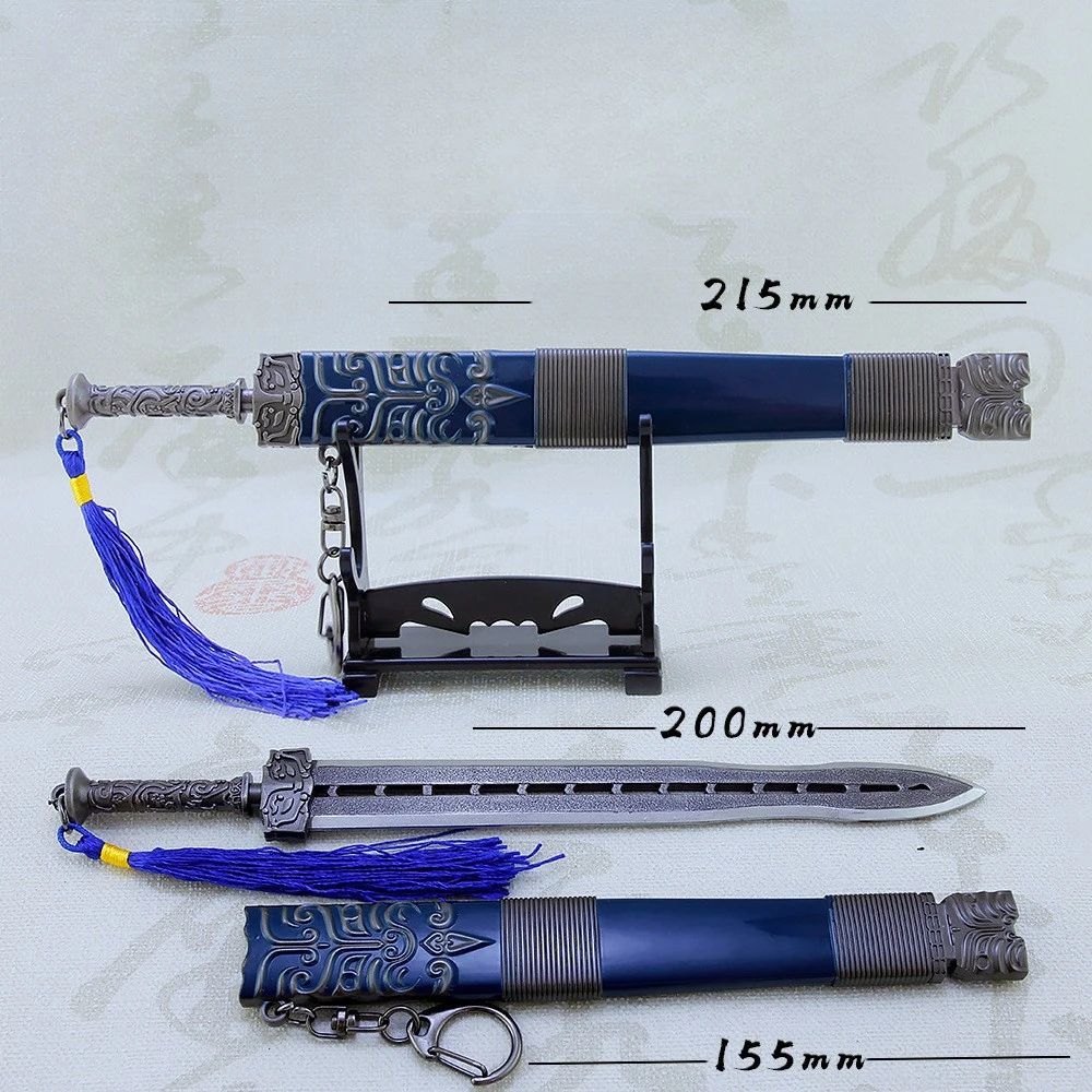 22CM Zwaard Dynastie Ding Ning Wapen Da Xing Zwaard Volledig Metalen Ambachtelijke Model Collectible Bureau Ornamenten Veilig Cosplay Prop Jongen speelgoed