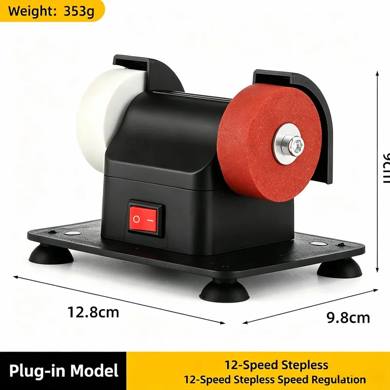 Small Grinding Wheel Machine Household Grinding Wheel Machine Knife Sharpener Suction Cup Tabletop Grinding Polishing Machine