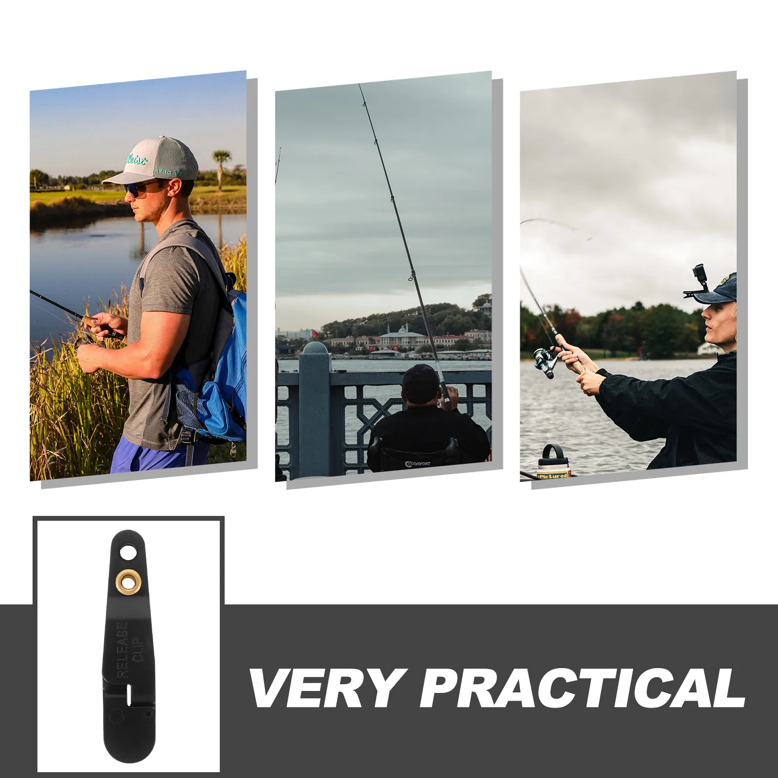 2Pcs Heavy Tension Fishing Line Release Clip with Padded Mouth Protection Quick Separation Trolling Planer Board Snap Clip