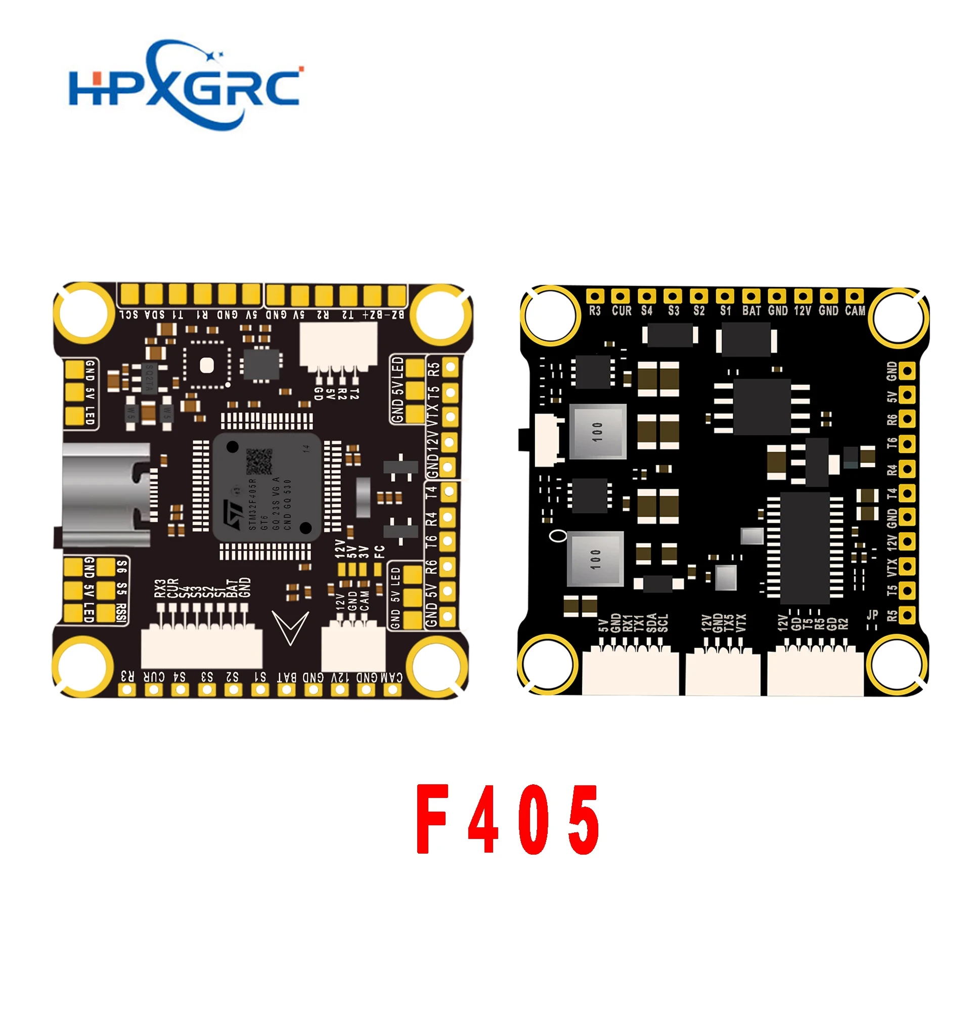 

HPXGRC F405/F722 Flight Stack — 55 А ESC, высокоточный гироскоп 42688-P, черная коробка 16 МБ, Plug-and-Play для гоночных FPV-дронов