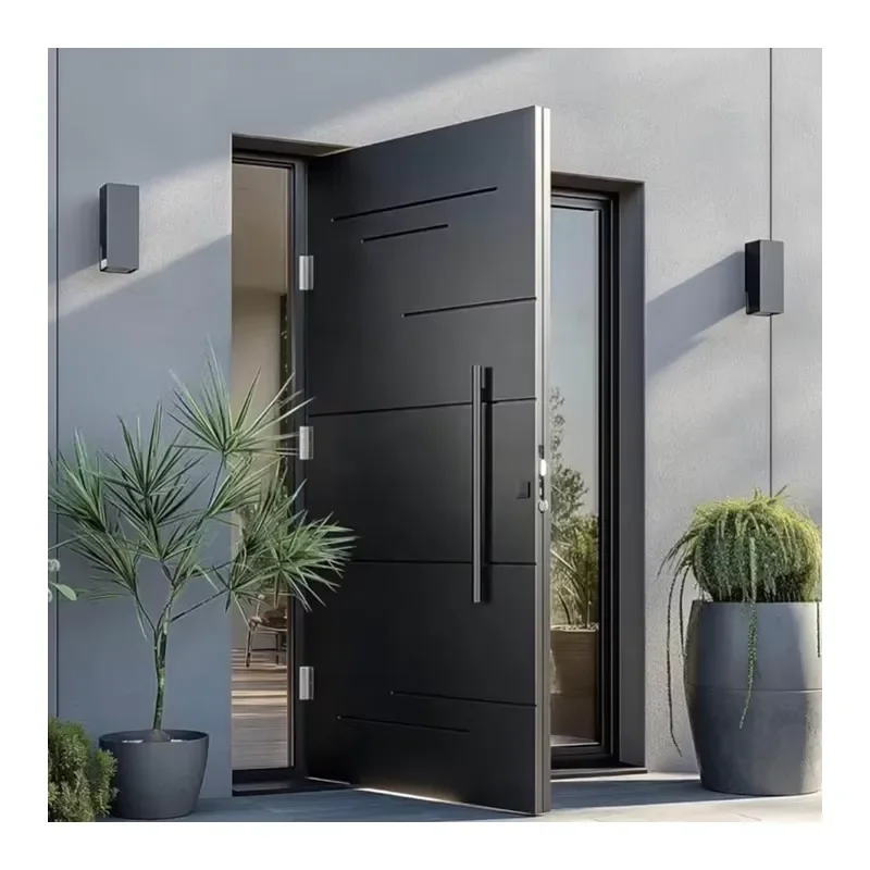 Contemporary Style Aluminum Smart Main Entrance Door Design Latch for Villa Apartment
