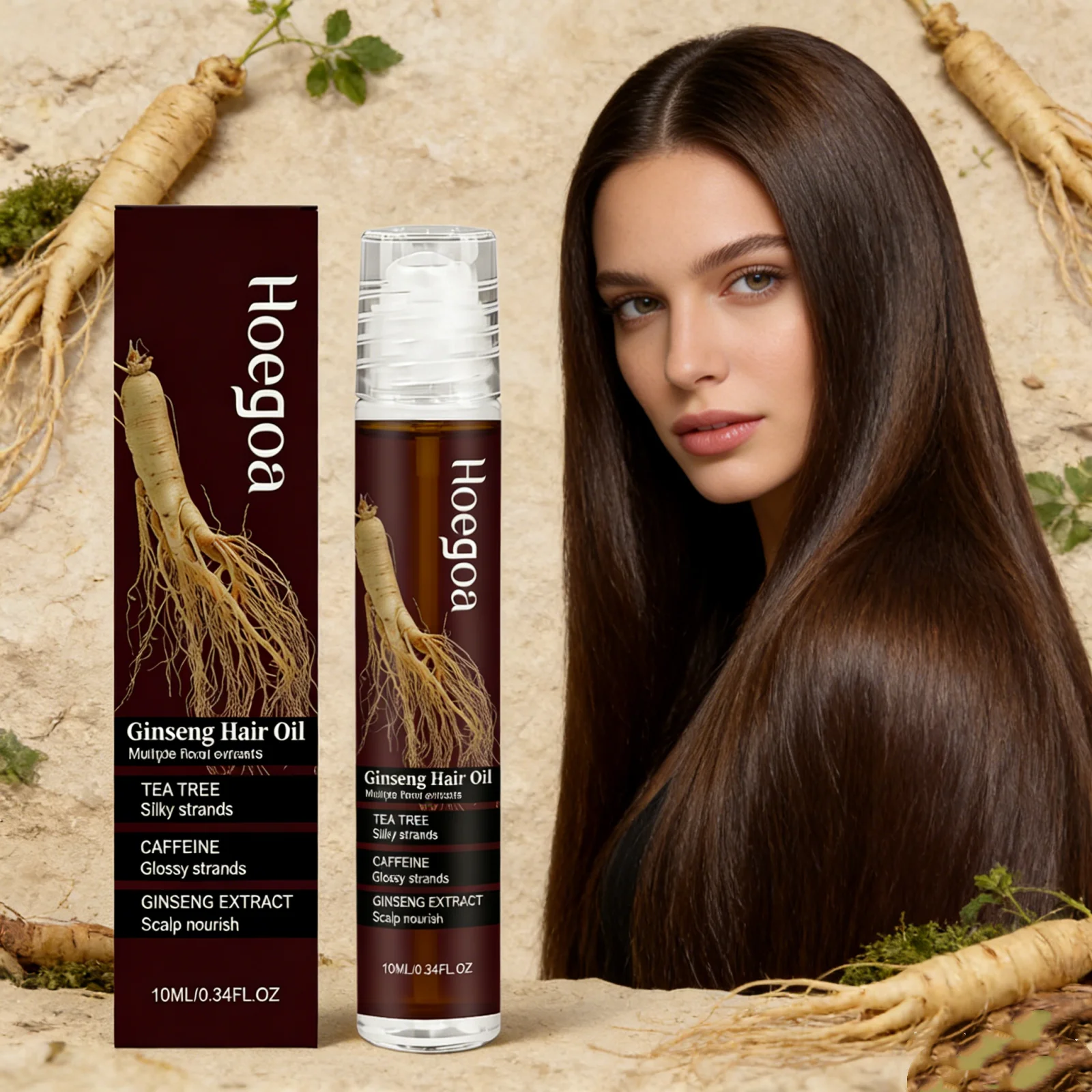 Roller Ball Hair Serum Oil Deep Repair Damaged Strength Roots Smooth Frizzy Lightweight Nourishing Hair Care Styling Serum Oil