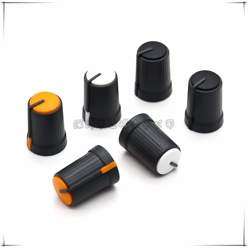 10PCS  Plastic Knob Cap Diameter 12mm Height 17mm Potentiometer Encoder Knob D-Shaped 180℃ Inner Hole 6mm