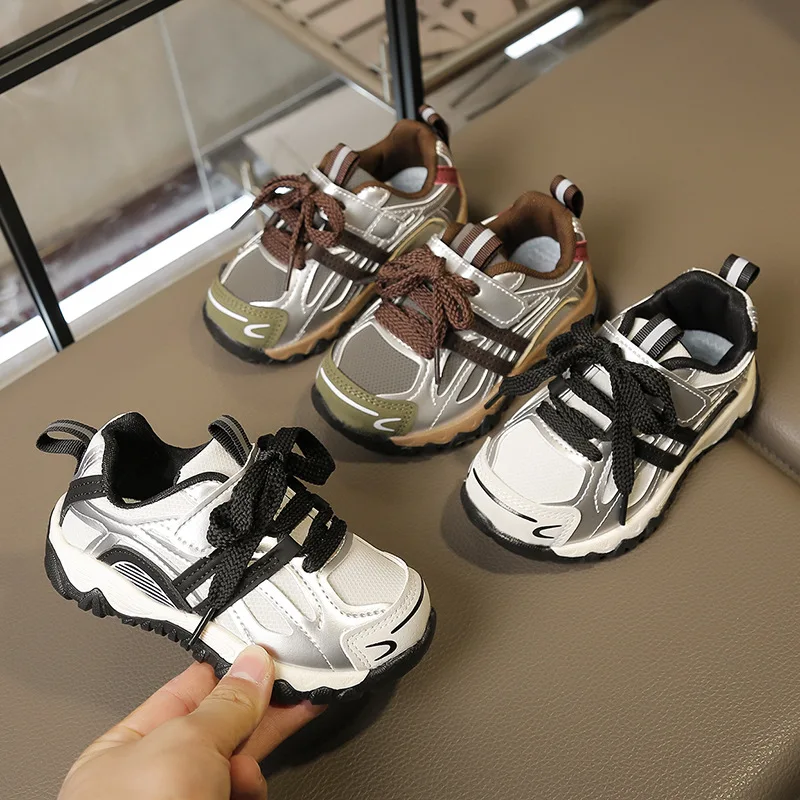 2026 Children's Spring Autumn New Sports Shoes Boy's Casual Trend Board Shoes Girl's Fashion Dopamine Running Shoes Sneakers