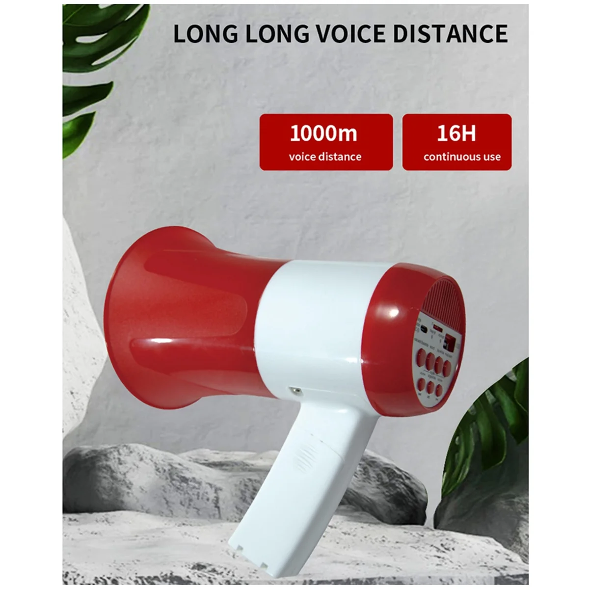 A20M جديد المتكلم 100 واط الطاقة المحمولة بولهورن صوت صفارة الإنذار/وائط الإنذار التحكم في مستوى الصوت محرك فلاش USB TF بطاقة BT