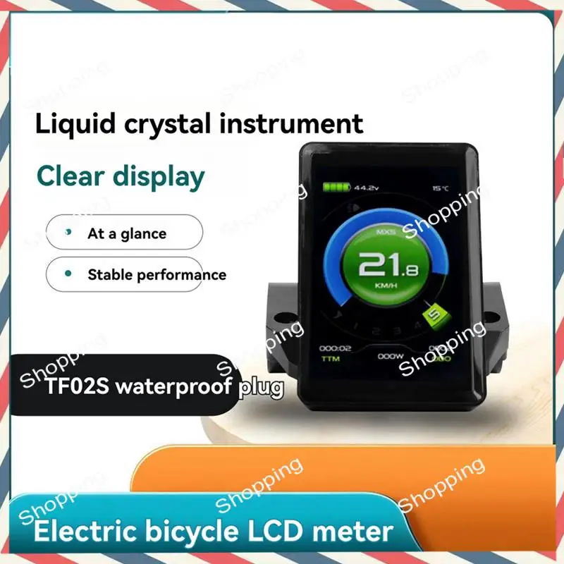 

A44M Ebike Display Waterproof Plug KT TF02S 24V36V48V Electric Bike Intelligent Control Panel Display For Ebike Conversion