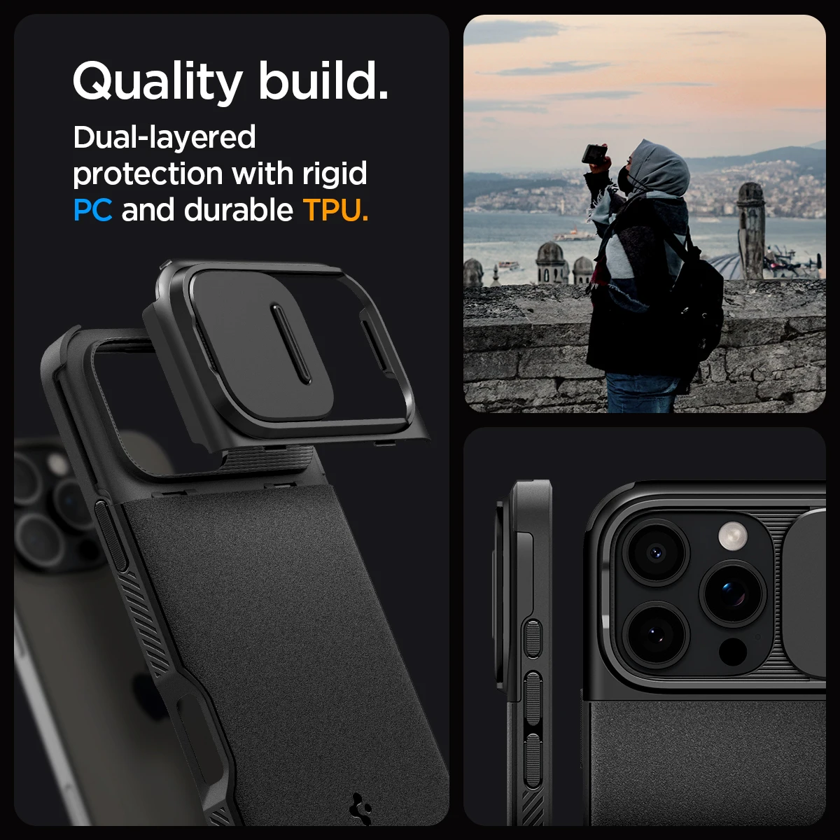 Etui Spigen Optik Armor MagFit iPhone 16 Pro Max / 16 Pro (2024) Magsafe Case — zdjęcie 5