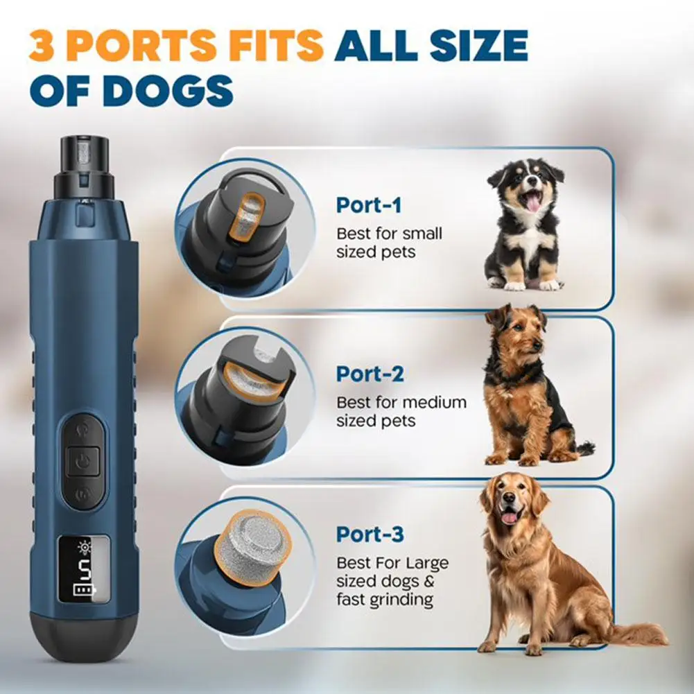

Dog Nail Grinders Painless USB Charging Rechargeable Pet Nail Clippers Quiet Electric Dog Cat Paws Nail Grooming Trimmer Tools