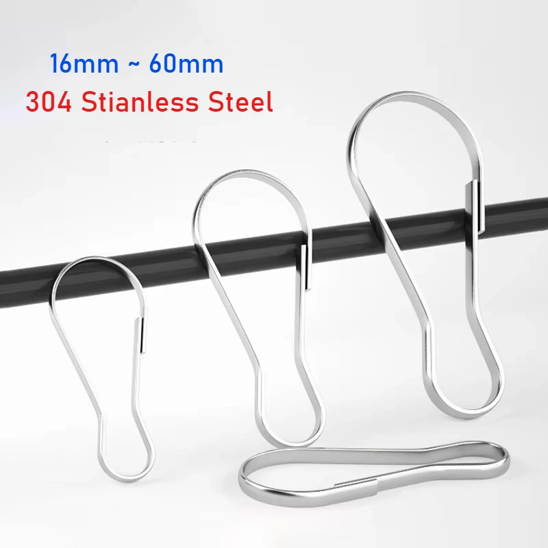 304 Stianless Steel Snap Spring Clip Hooks Gourd Shape Clasps Keyring Zipper Hanging Buckles Keychaine Keyring Accessory