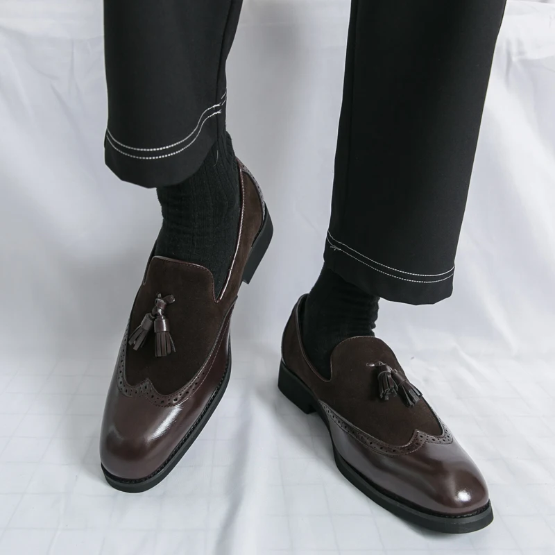 

Классическая мужская повседневная обувь. Элегантный дизайн джентльмена. Одевание для вечеринки. Повседневная офисная работа. 38–46. Деловые лоферы. Горячая новинка.