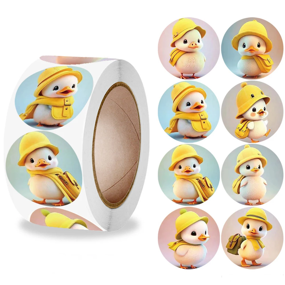 100-500pcs Lovely Duck Stickers Reward Self Adhesive Seal Lables For Scrapbooking Cards Handmadek,  Stationery Stickers