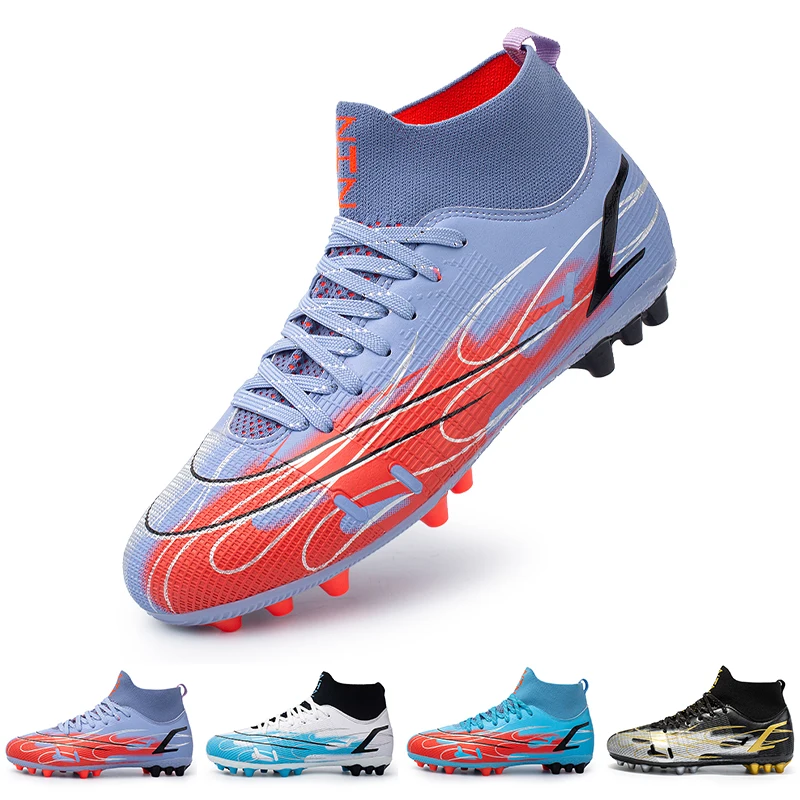 Society Soccer Cleats High Ankle Children'S Football Boots Long Spikes Original Mens Soccer Shoes Teenagers Outdoor Tf Fg 2024