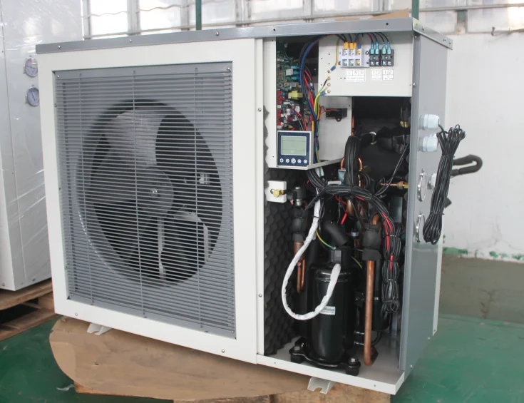 Pompe à chaleur air-eau TUV A+++R32 8.8KW 12KW 13.9KW 15KW Full DC Inverter avec sortie d'air latérale et contrôle Wi-Fi