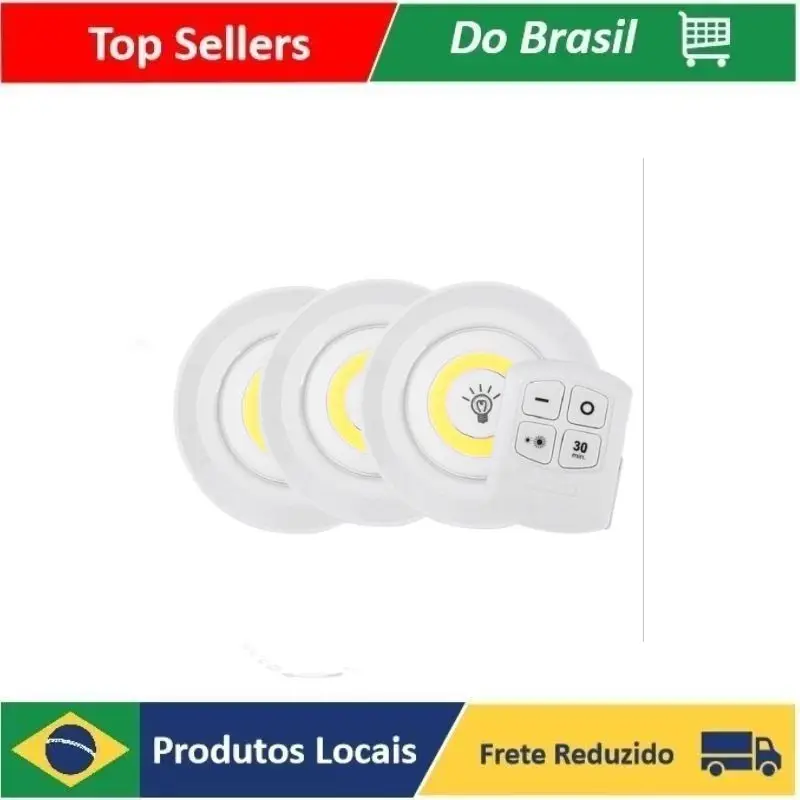 Natal Kit 3 Lâmpada Luminária Controle Remoto Led Sem Fio Promoções