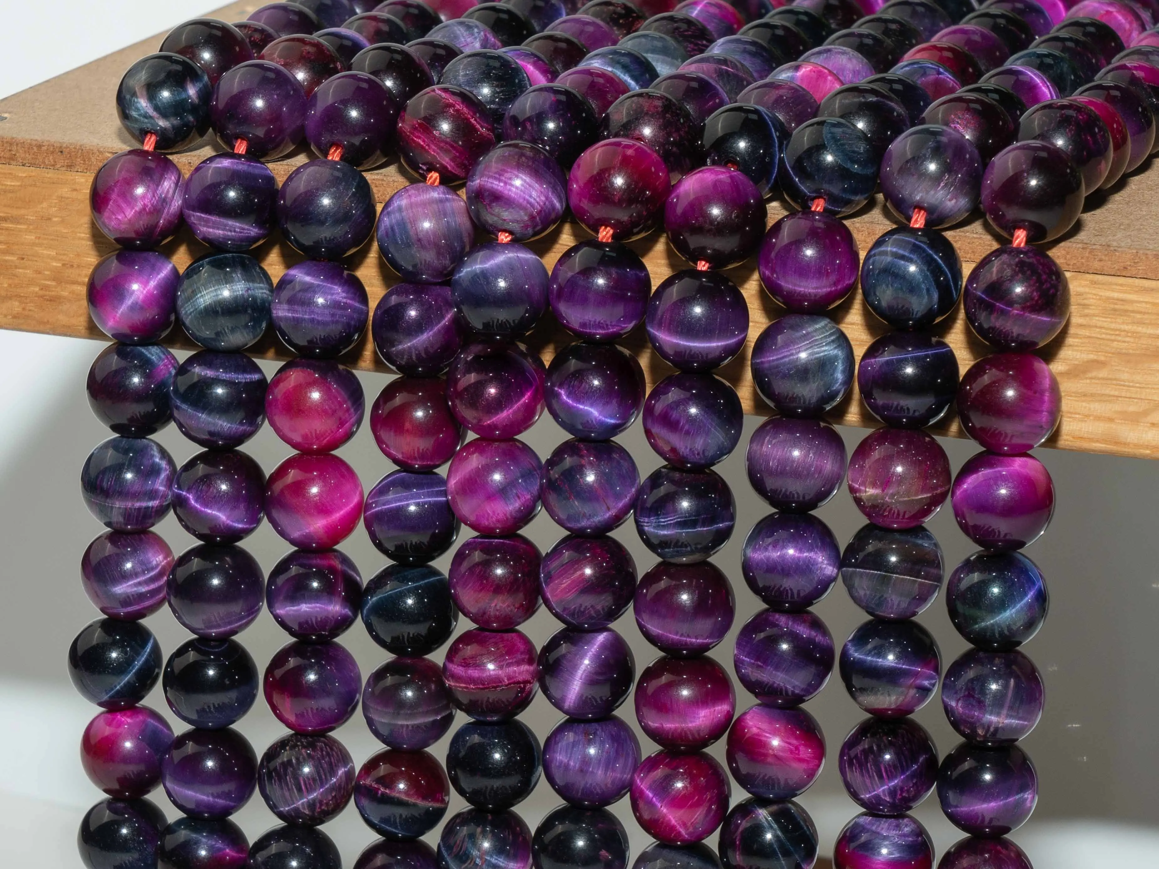 Natural Stone Purple Pink Tiger Eye Beads South Africa Loose Beads Round Shape Size Options 4/6/8/10/12mm for Jewelry Making