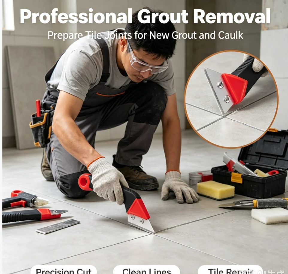 Gap Cleaning Knife Tile Grout Remover Wall Floor Joint Rake Scraper Ceramic Beautiful Seam Cutting Broken Particle Chip Blade