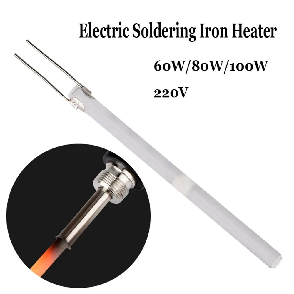 Adjustable Temperature Soldering Iron Heater Short/Long Wire 220V 80W 60W 100W Internal Heating Element For 908 908S Solder Tool