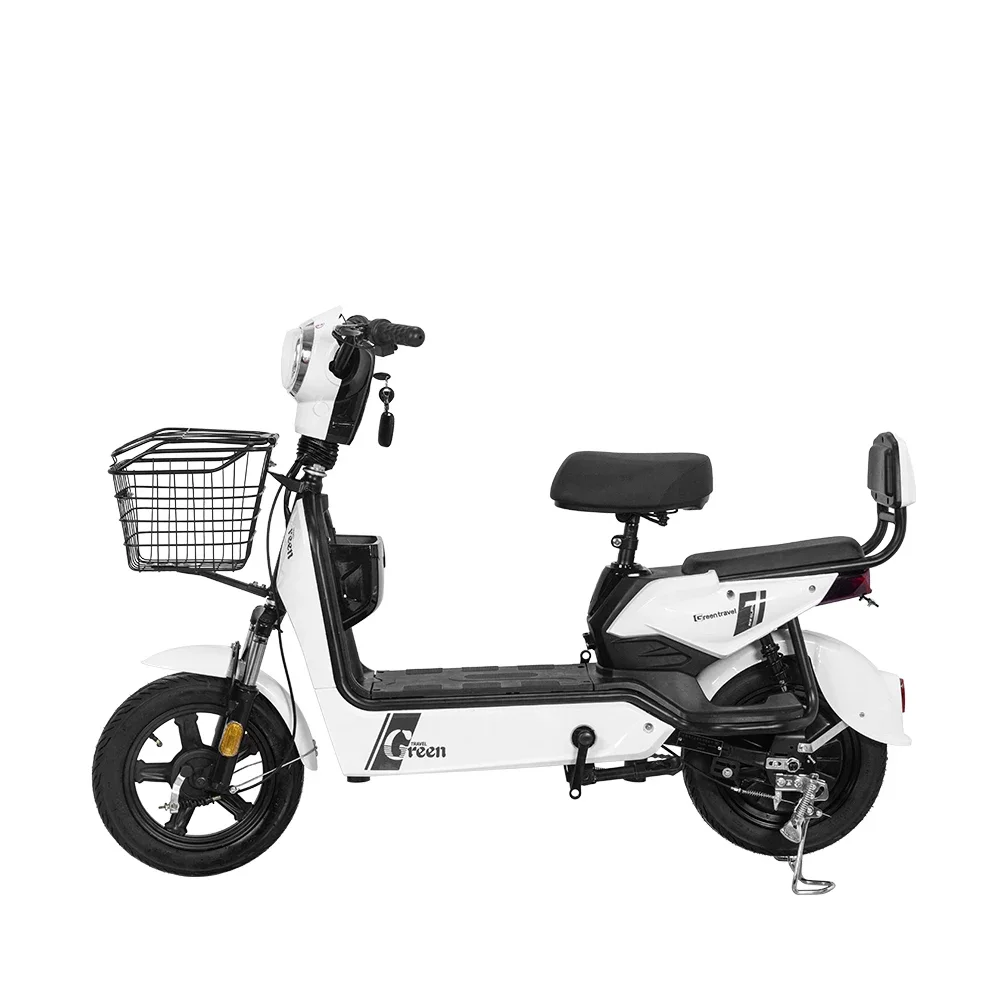 HEZZO Electric Motorcycle Scooter 48V 12AH 630W Max Black Motor Power Battery Time Charging Tutu Color Double Brake Origin