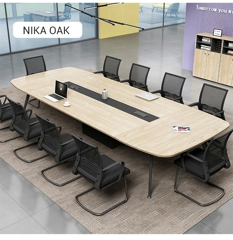 

Hot Sale High Quality Metal Legs Wooden Meeting Table Boardroom Desk Conference Table