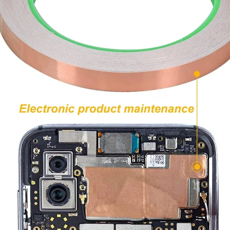 Sided Conductive Shielding Tape, Conductive Adhesive Tape for Electrical Projects, EMI Shielding, Soldering, Grounding