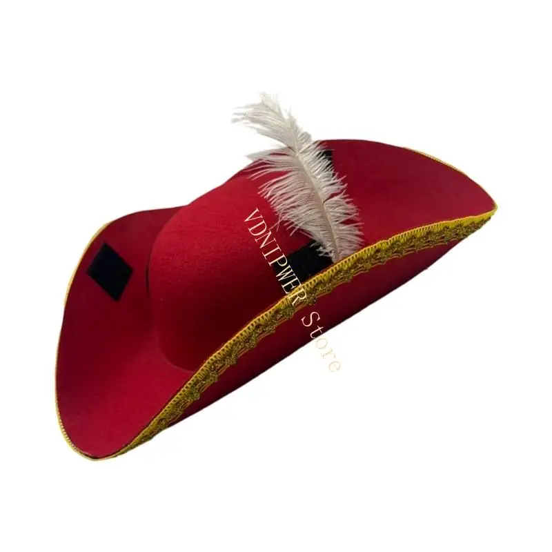 Bordado Halloween Pirate Cosplay Props Caps for Children's Imaginative Play D08E