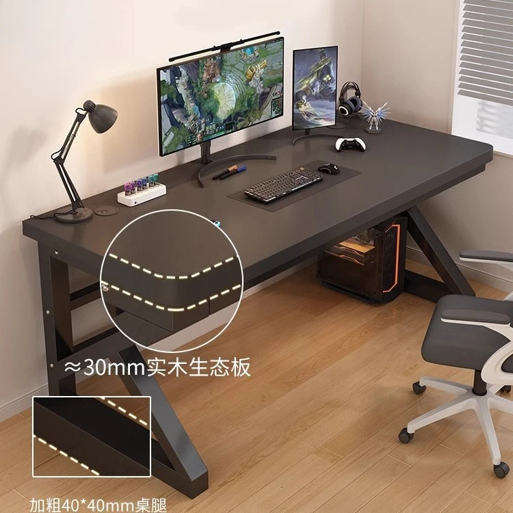 مكتب كمبيوتر من الخشب الصلب، مكتب مكتبي بسيط، طاولة طويلة، طاولة دراسة للطلاب، غرفة نوم منزلية، طاولة رياضية إلكترونية #2