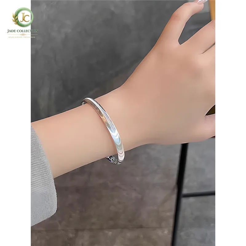 9999'S Eye Sterling Silver Women, Solid Closed Design, Niche Style, Youthful Bracelet