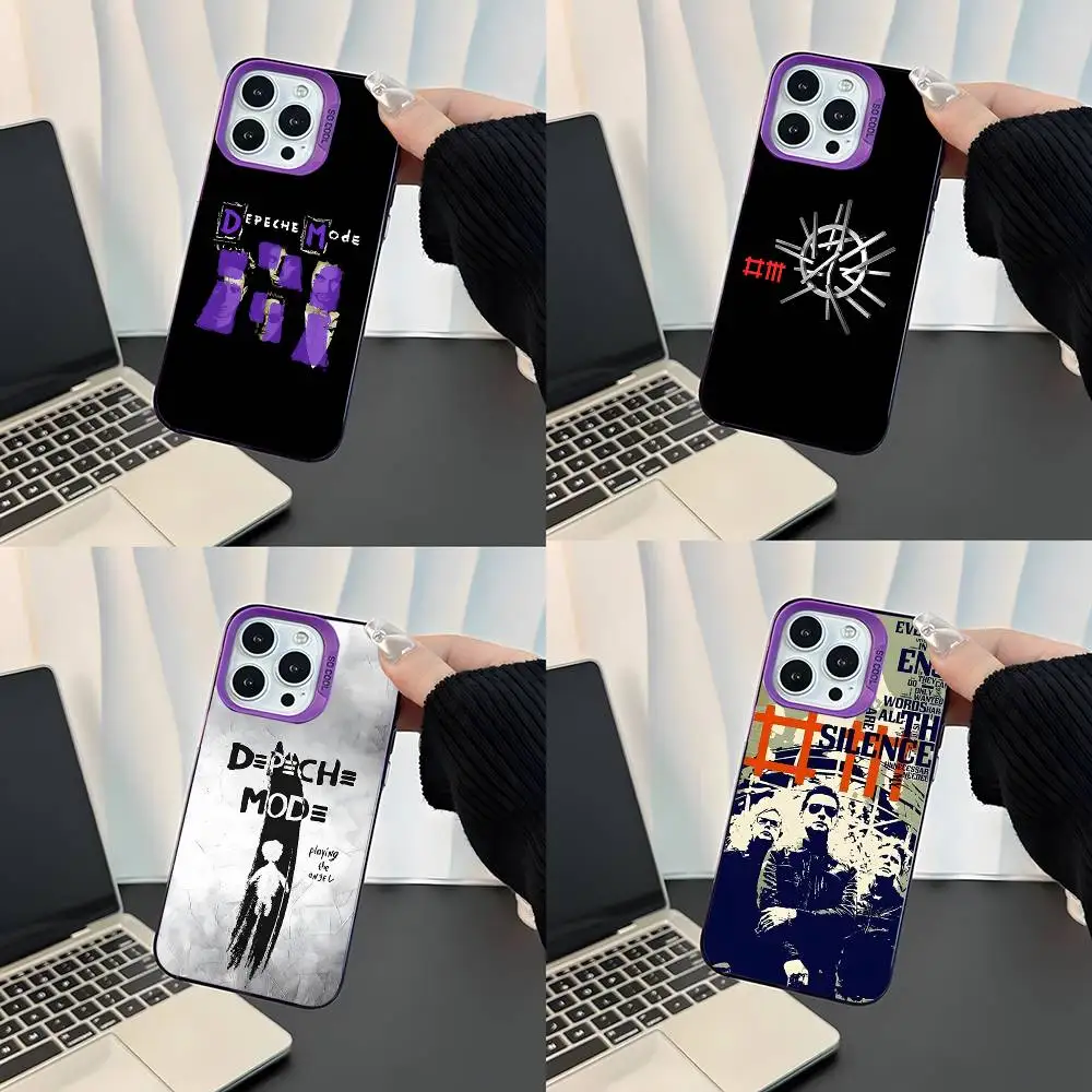 

D-Depeche band M-ModeS Purple Matte Shockproof CoverPhone Case For iPhone 17,16,15,14,13,12,11,Pro,XS,Max,Plus,Mini,SE4,E