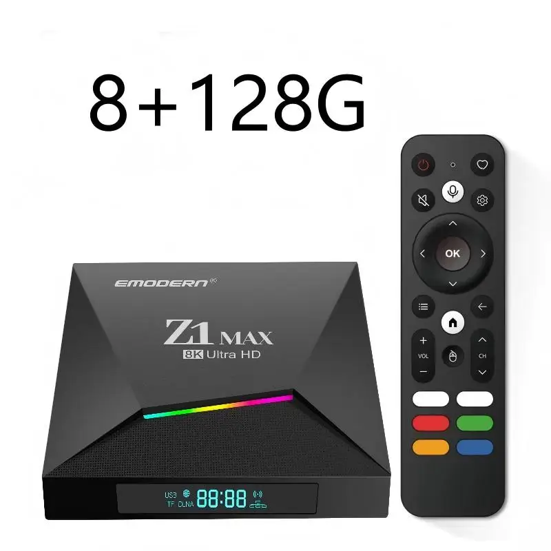 8K TV Box Android 15 Z1 Max 4G 5G Dual WiFi Media Player Support