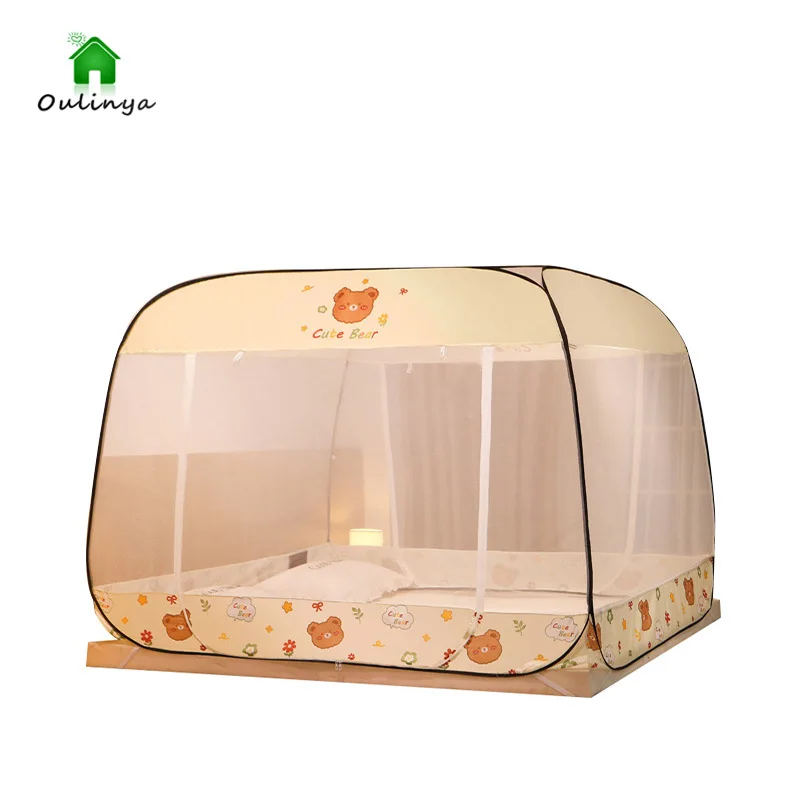 

Household Mosquito Nets are Free of Installation and Fall Prevention Children's Mongolian Yurts are Foldable Mosquito Covers